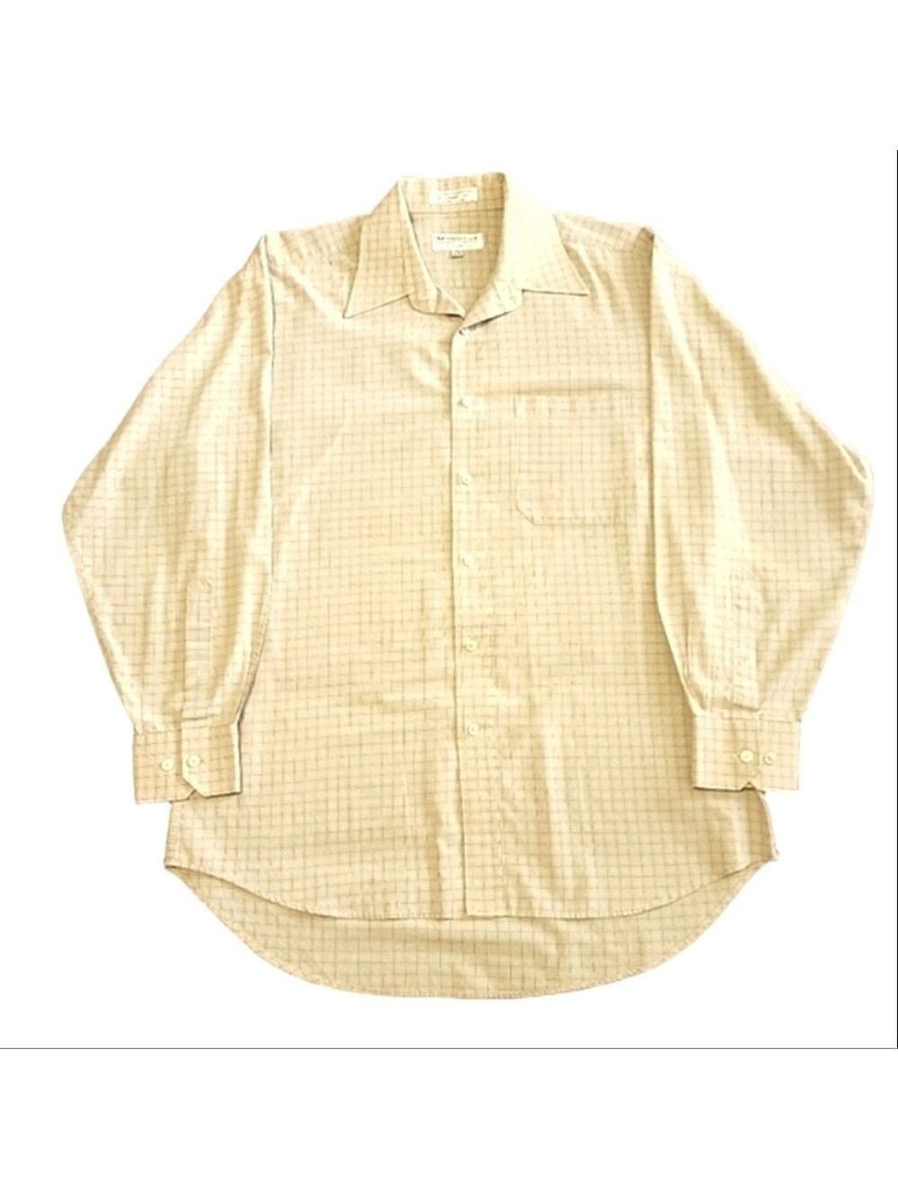 Givenchy Monsieur Vintage Striped Button Down Shirt Business Casual Tan Brown